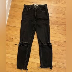 Abercrombie Black Mom Jean
